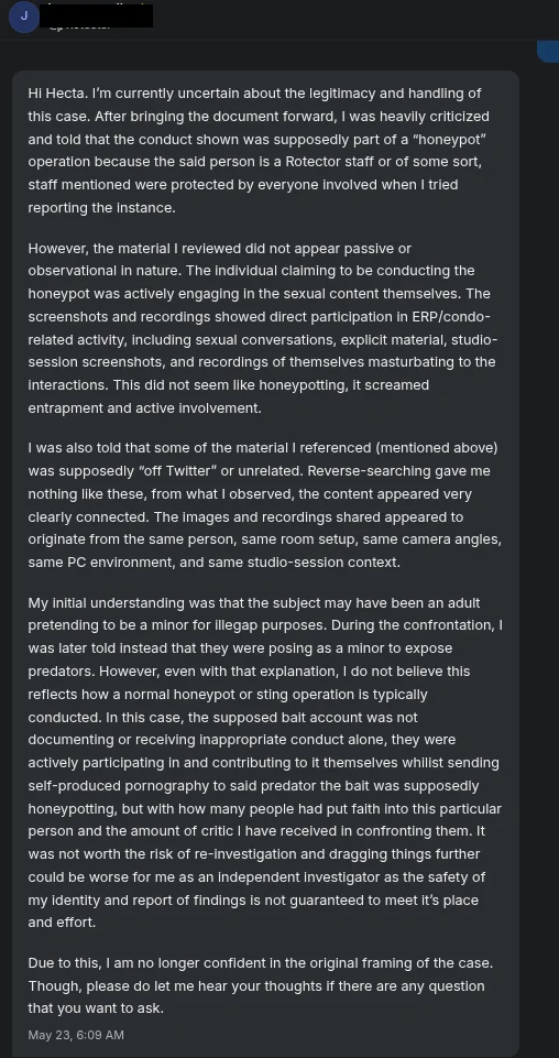Acedia's report to our team