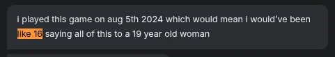 His age claim in his own words