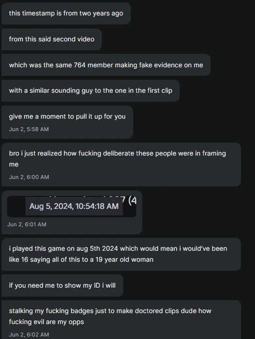 The timestamp he posted before deleting it