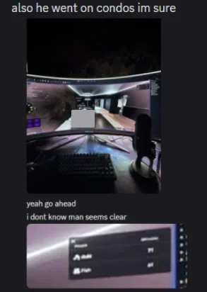 A closer look at the condo on his screen