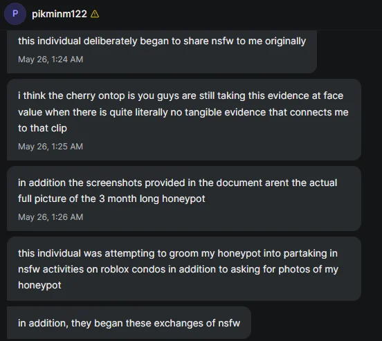 His description of the sting