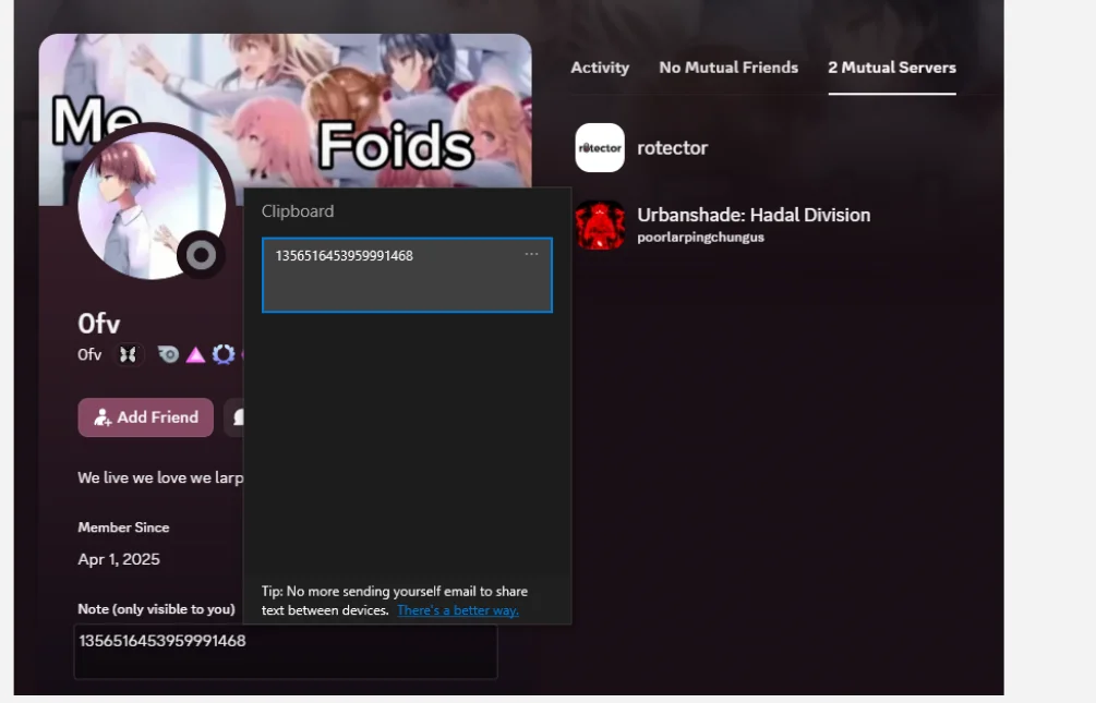 0fv's mutual servers