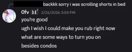 0fv asking how to turn the other user on