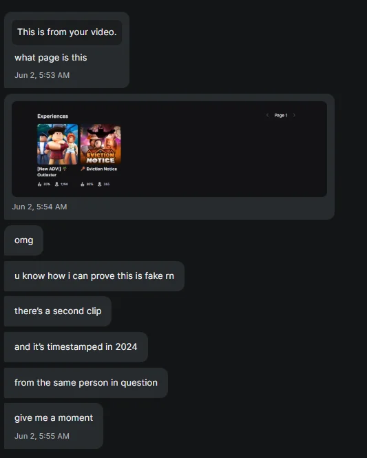 His reaction to the badge evidence