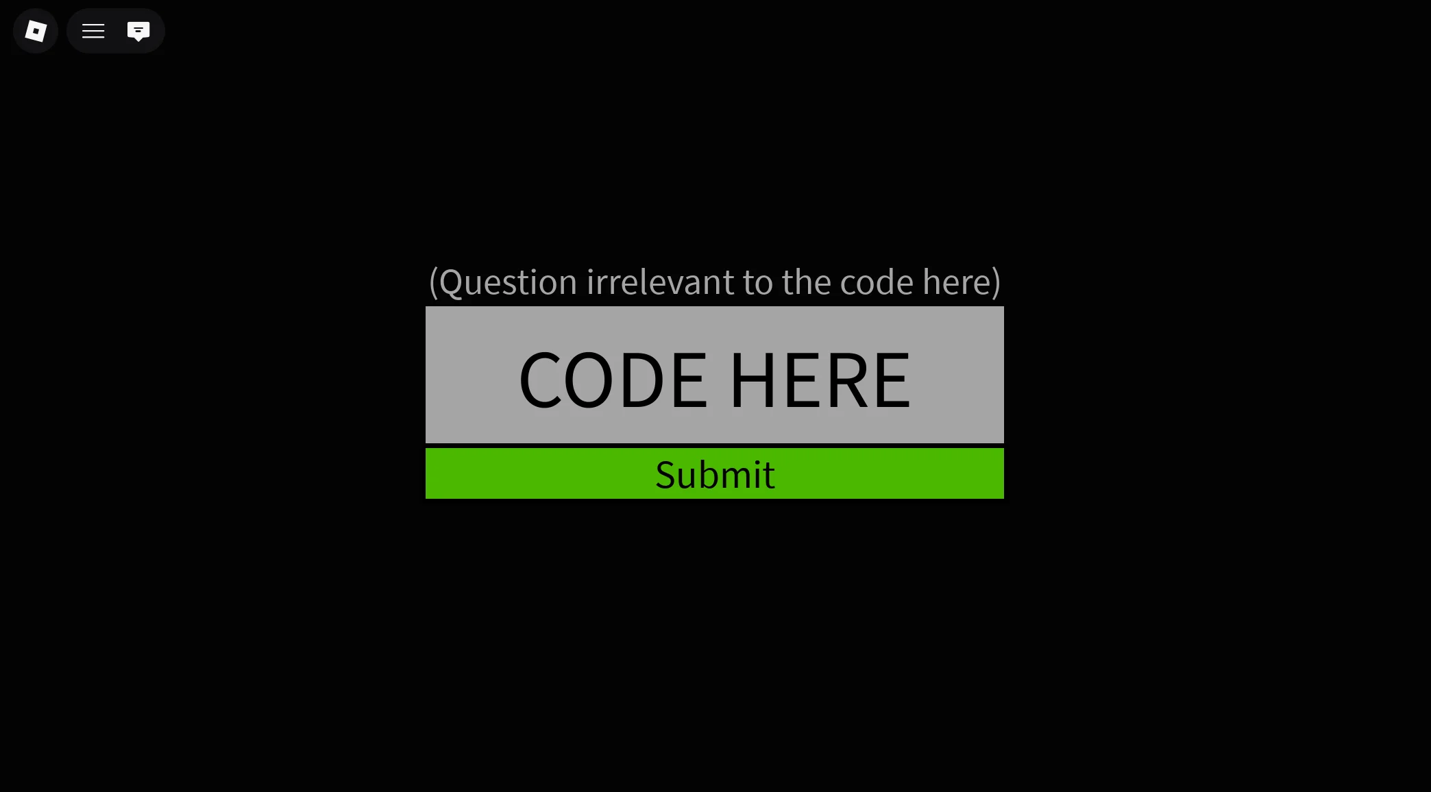 The code entry UI in the trap game