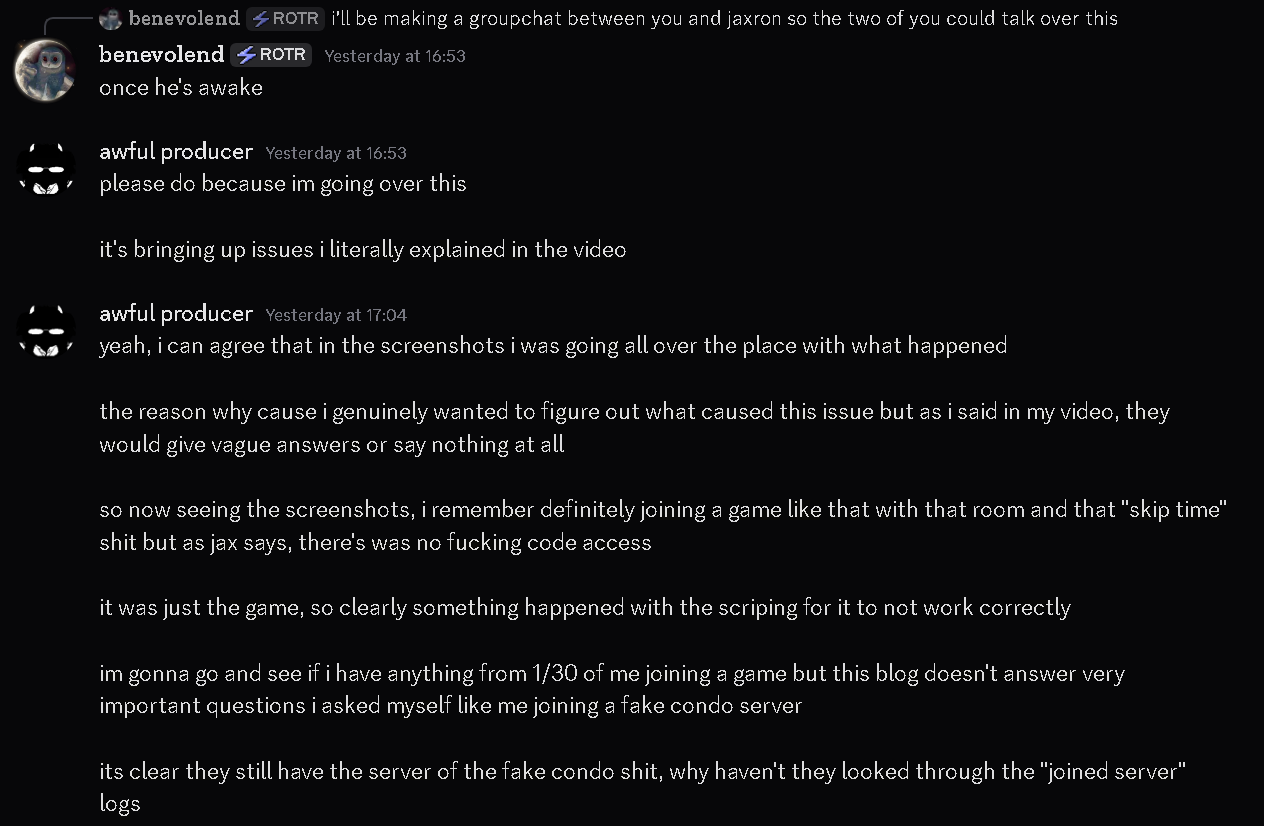 His continued response