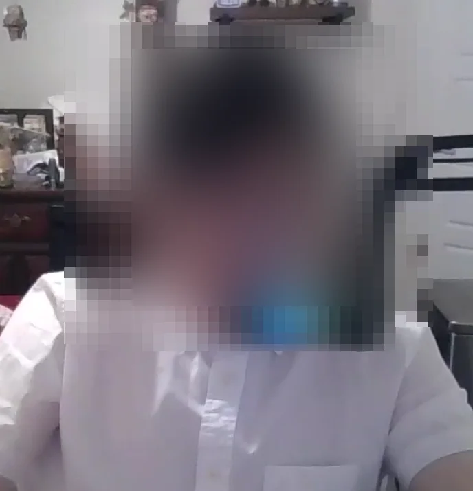 Still from the video he posted about being flagged